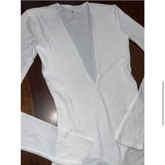 ALIX NYC Irving Bodysuit in White Medium New - Picture 8 of 10